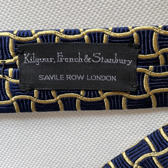 Vintage pure silk tie from Kilgour French & Stanbury of Savile Row London - Picture 2 of 4
